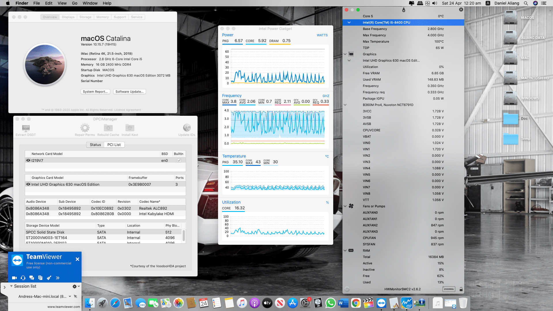 Success Hackintosh macOS Catalina 10.15.7 Build 19H15 in Asrock B360M Pro 4 + Intel Core i5 8400
